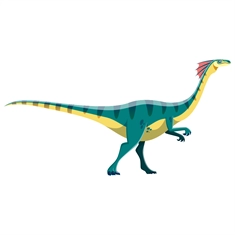 Gallimimus Dinosaur Transparent Sticker